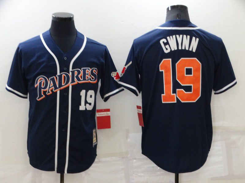 Men San Diego Padres #19 Gwynn Blue Throwback Game 2022 MLB Jersey->toronto blue jays->MLB Jersey